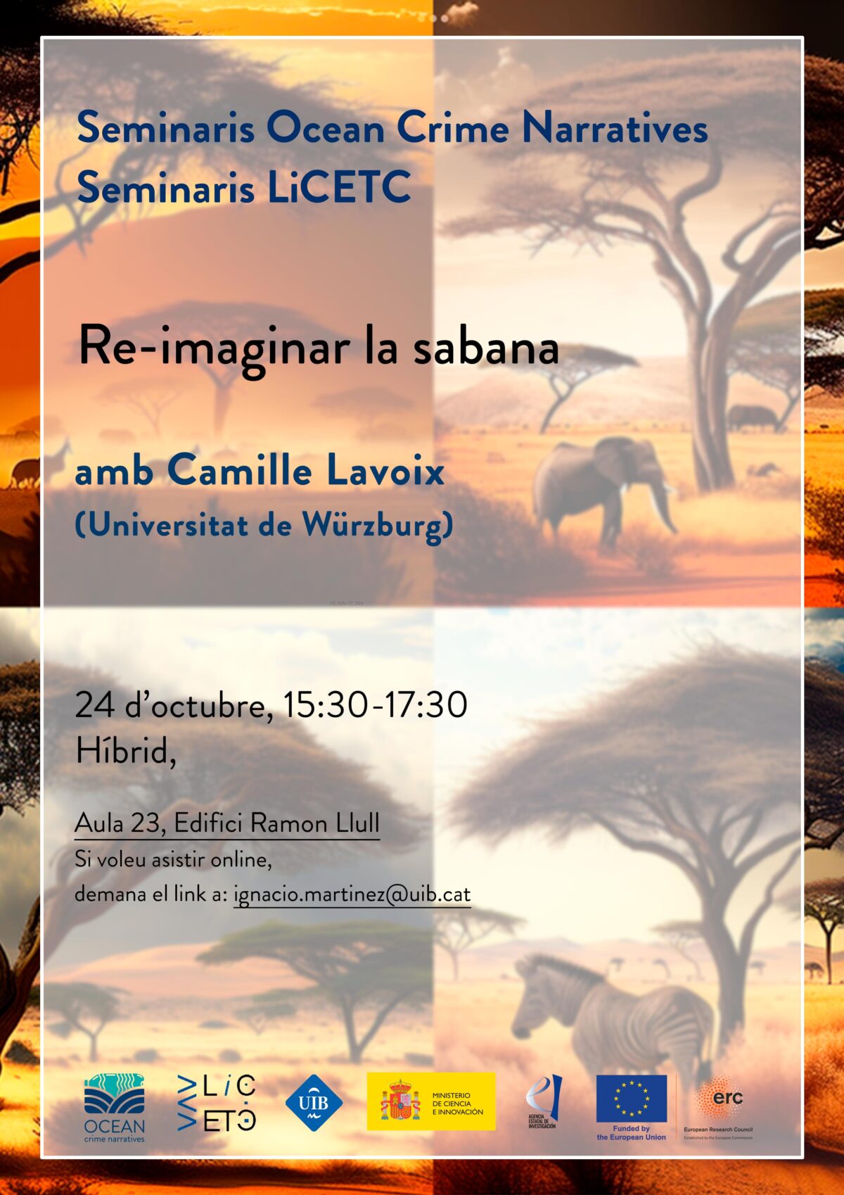 Seminari de Camille Lavoix “Re-imaginar la sabana”